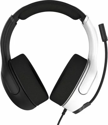 Kufje Turtle Beach Airlite Fit për Nintendo Switch, me kabllo 3.5 mm, over-ear, mikrofon flip-to-mute, Bardhë-Zi