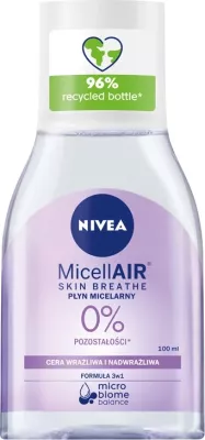 Zgjidhje micellare për pastrim Nivea MicellAir Skin Breathe për femra, 100ml