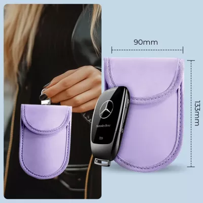 Mbështjellës çelësi makine Tech-Protect KLR100, bllokim RFID, vjollcë