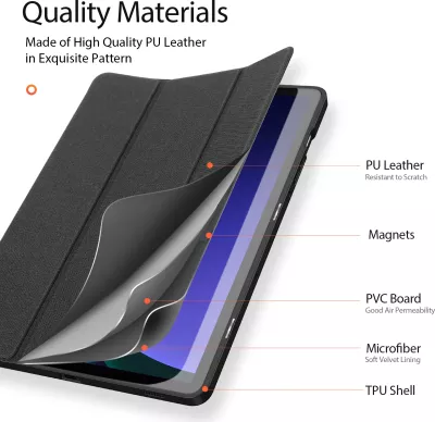 Mbështjellës tablet Dux Ducis Domo për Samsung Galaxy Tab S9, i zi
