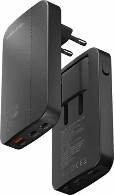 Karikues rrjeti Mobile Origin GaN-65W-SLM-BLK 65W 1x USB-A 2x USB-C, i zi