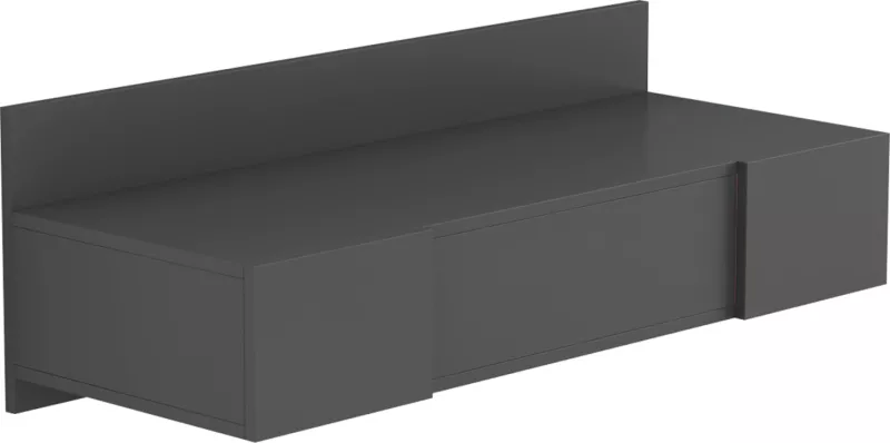 Tavolinë për grim e varur në mur, LINDE, FH8960.12, melaminë, ngjyrë antracit, 100x39x33H cm
