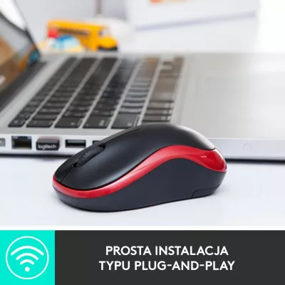 Maus Logitech M185 1000 DPI wireless me USB receiver, zi-gri