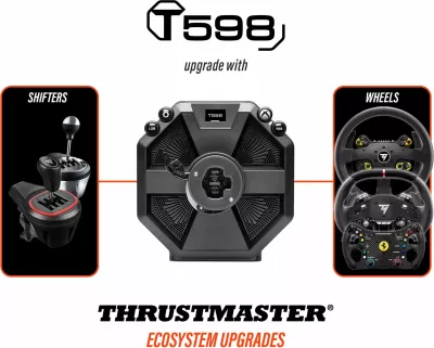 Timon sim racing Thrustmaster T598-X Direct Drive 5 Nm 30 cm për Xbox & PC, i zi/kuq, set me pedale