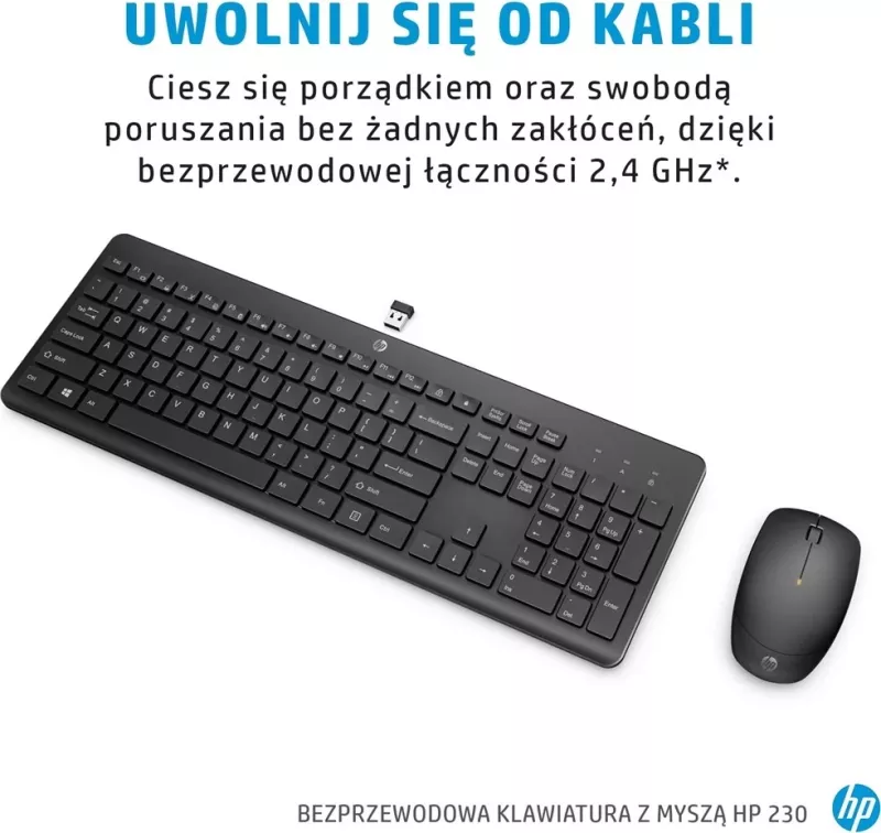 Maus dhe Tastaturë Wireless HP 230, e Zezë