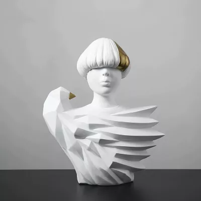 Objekt dekorativ Evila Originals, CY0326, i bardhë, 30x24x11cm