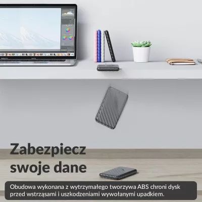 Kasë ekstern për HDD/SSD 2.5" Orico 25PW1C-C3-BK-EP, USB-C 3.2 Gen 1, SATA III, 6Gbps, e zezë