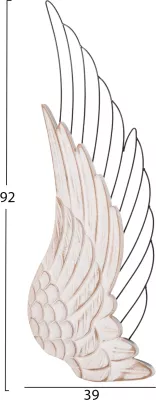 Dekor muri krahë FH4223 MDF në metal bardhë-zi 39x1,5x92Hcm