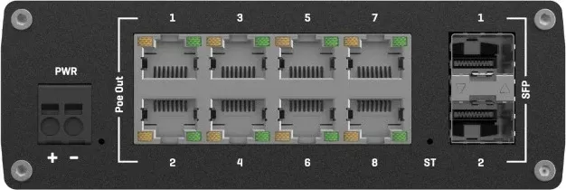 Switch Teltonika TSW202, Managed, L2, Gigabit Ethernet, PoE, Alumini, Blu