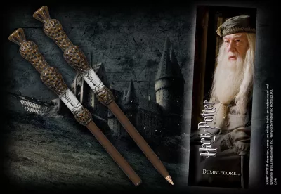 Stilolaps NOBLE COLLECTION Harry Potter Dumbledore Wand Pen, bojë blu, 18.5 cm, me shenjues faqeje