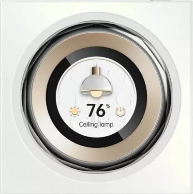 Switch smart me ekran AQARA Touchscreen Dial V1 EU DS-K01D, LCD 2.08\", Wi-Fi 2.4/5GHz + Zigbee 3.0 + Matter, i bardhë