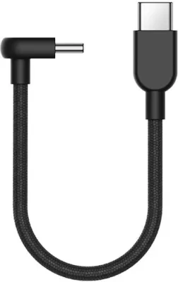Kabllo USB-C në USB-C Xiaomi 3A 10cm 60W e opletuar me konektor të kthyer, e zezë