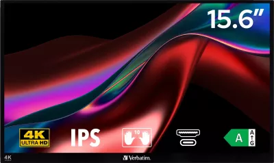 Monitor portativ touchscreen Verbatim 15.6 inch 4K Ultra HD, USB-C, HDMI, i zi