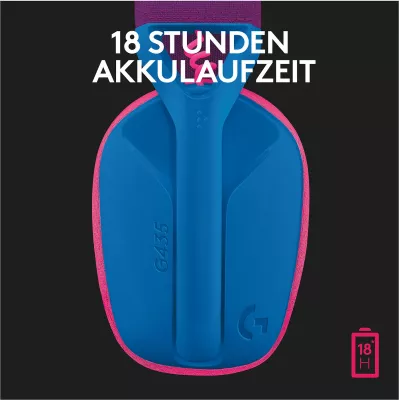 Kufje gaming wireless Logitech G G435 LIGHTSPEED, Bluetooth, 18 orë, Blue