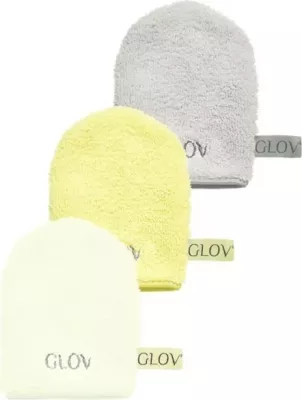 Set doreza për heqje grimi dhe pastrim fytyre Glov Baby Banana + Ivory + Silver Stone për femra, 3 copë
