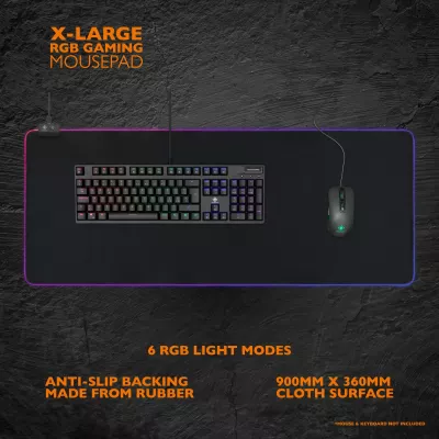Mauspad Deltaco Gaming DMP310 RGB 900x360 zi