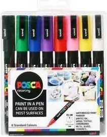 Set markera Posca 10.1.0963, 8 ngjyra, plastikë