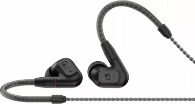 Kufje Sennheiser IE 200 me kabllo 3.5 mm, driver dinamik TrueResponse 7 mm, 6–20000 Hz, set adaptera S/M/L, të zeza