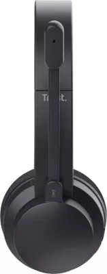 Kufje Trust Ayda, me kabllo dhe pa kabllo, Bluetooth, USB Type-C, të zeza