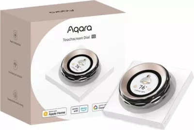 Switch smart me ekran AQARA Touchscreen Dial V1 EU DS-K01D, LCD 2.08\", Wi-Fi 2.4/5GHz + Zigbee 3.0 + Matter, i bardhë