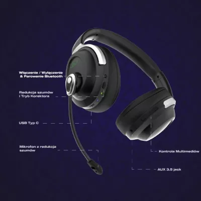 Kufje gaming Acezone A-Spire 64103, me kabllo 3 m, 3.5 mm/USB, të zeza