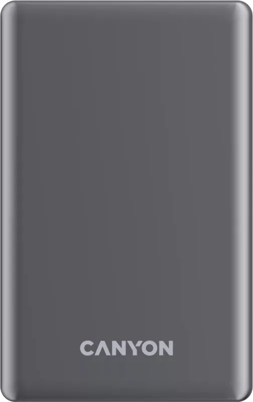 Bateri e jashtme CANYON OnPower 510, 10000 mAh, PD 20W, magnetike (MagSafe), 15W wireless, gri e errët