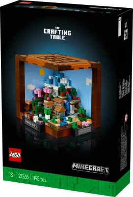 Set ndërtimi LEGO Minecraft 21265, The Crafting Table, 1195 pjesë, multikolor