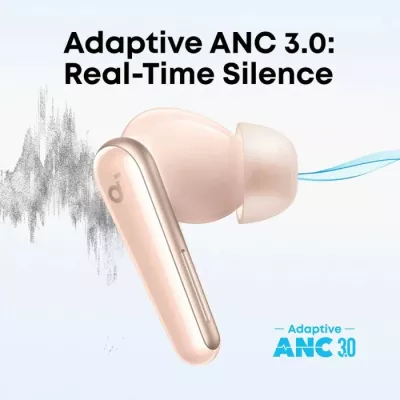 Kufje ANKER Soundcore Liberty 5 wireless, ANC 3.0, Bluetooth 5.4, Hi-Res LDAC, Dolby Audio, IP55, Apricot, set me kuti karikimi