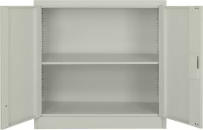 Dollap metalik i ulët, 2 hapësira, ngjyrë gri e çelët, FH5960.01, 90x40x90cm