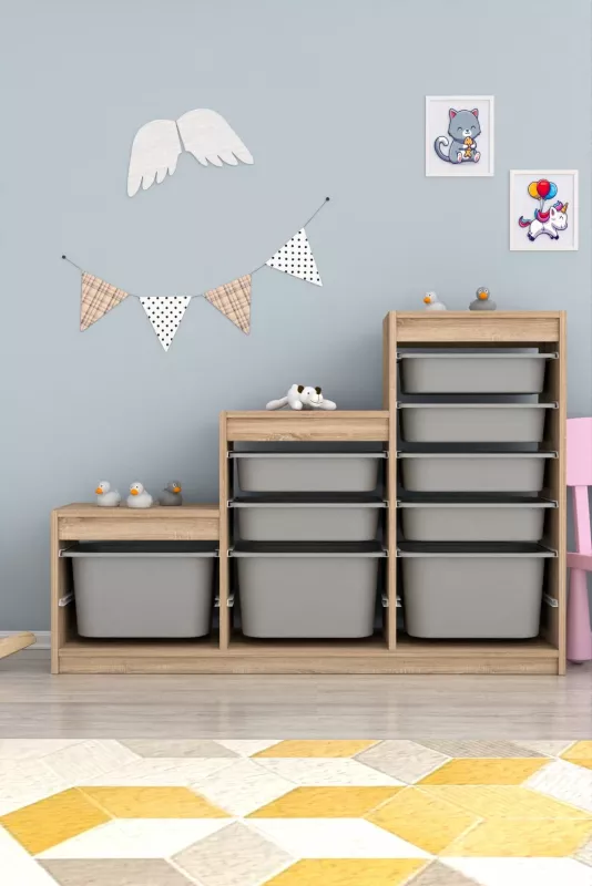 Dollap multifunksional Hanah Home, Sonomo-Gri
