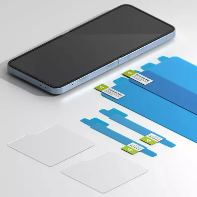 Mbështjellës Ringke 3in1 Protector set për Samsung Galaxy Z Flip 6, 2 copë, Transparent