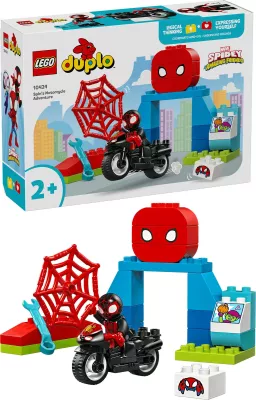 Set ndërtimi LEGO DUPLO Marvel 10424 Spin's Motorcycle Adventure, shumëngjyrësh