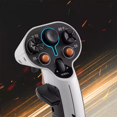 Set joystickësh Thrustmaster Sol-R 2 HOSAS Space Sim Duo për PC, 2x flight stick, RGB, 88 komanda, bardh/zi, set 2 copë