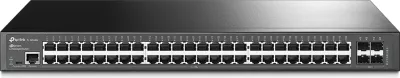 Switch TP-Link TL-SG3452 48 porta Gigabit 4x SFP rack-mount e zezë