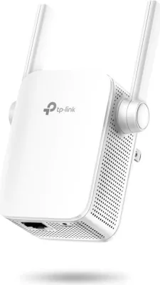 zmadhues Wi‑Fi / pikë aksesi, TP-Link TL-WA855RE, me dy antena të jashtme, montim në prizë, e bardhë