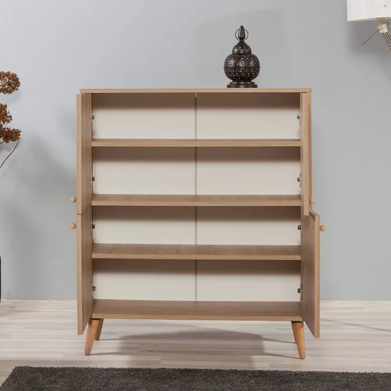 Dollap multifunksional Hanah Home, Multilux-120, ngjyrë lisi Sonoma
