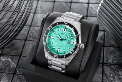 Orë dore për meshkuj CITIZEN Marine Sporty AW1760-81W, set me kuti