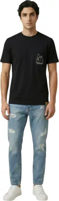 Maicë për meshkuj Only & Sons Onspeanuts Rlx Ss Pct Lic Tee 22038044, e zezë [Madhësia: M]