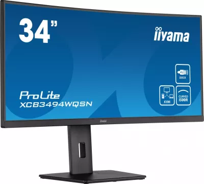 Monitor i lakuar iiyama ProLite XCB3494WQSN-B5, 34", VA, UWQHD, USB-C, KVM, i zi