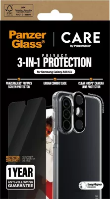 Mbështjellës PanzerGlass CARE Flagship 3-in-1 për Samsung Galaxy A56 5G, transparent
