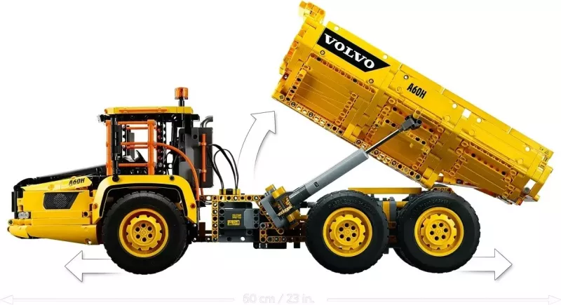 Set LEGO Technic Volvo 6x6 Articulated Hauler 42114, Verdhë