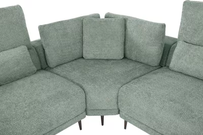 Kënd divani SYMMET FH3269.06, pëlhurë mente, këmbë antracit me shkëlqim, 314x236x90-102H cm