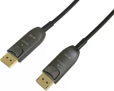 Kabllo optike aktive DisplayPort 1.4 Equip, 20m, 8K/60Hz, e zezë