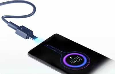 Powerbank Xiaomi PB2030MI 20000mAh 33W me kabllo USB-C të integrume, 3 porta, blu