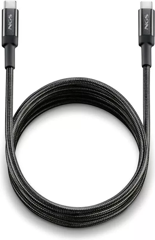 Kabëll USB-C NGS 65W 2m i zi
