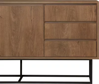 Set mobiljesh për dhomë dite Skye Decor, Laxus Takım 19, ngjyrë arre dhe e zezë