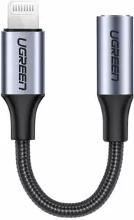 Adapter audio Lightning në 3.5mm UGREEN 30756 (MFi), gri-zezë