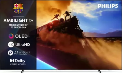 Televizor OLED, Philips, 55OLED770/12, 55", 4K UHD, Ambilight, Smart Titan OS, 120 Hz