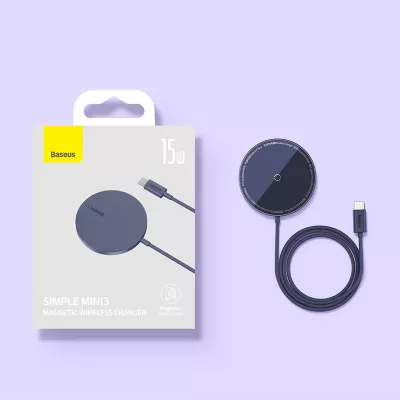 Karikues wireless Baseus Simple Mini3, MagSafe, Qi, 15W, vjollcë