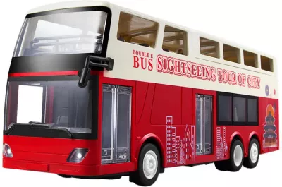 Autobus turistik me telekomandë Double Eagle E640-003, 1:18, i kuq/bardhë
